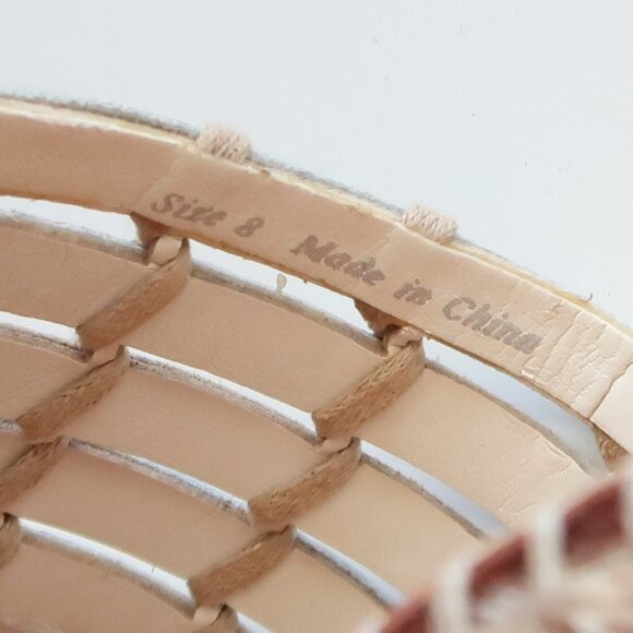 Dolce Vita Beige Platform Espadrille Wedge Heel Mule Sandals Slip-on Summer Shoe - Picture 8 of 16